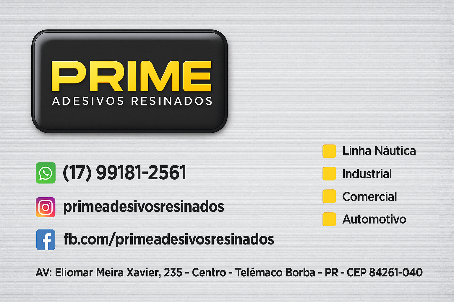 Prime Adesivos Resinados